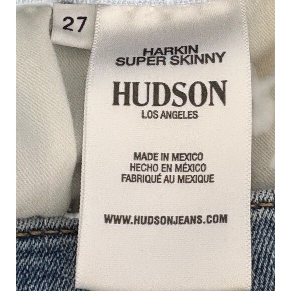 Hudson Crop Harkin Super Skinny Cuffed Destroyed Stretch Jeans Women’s Size 27 - Picture 10 of 16